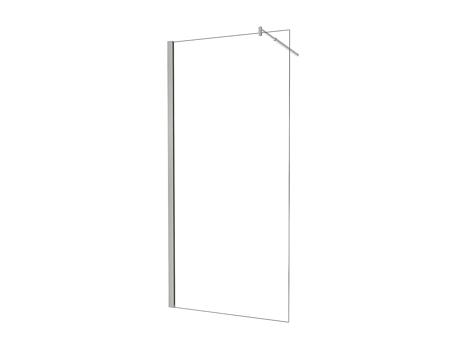 Walkin Mampara Panel de ducha Vidrio Templado 6mm con Tratamiento Antical Perfil Cromado con una Barra ajustable 70-120cm (74.8-76.8)x195cm-AICA