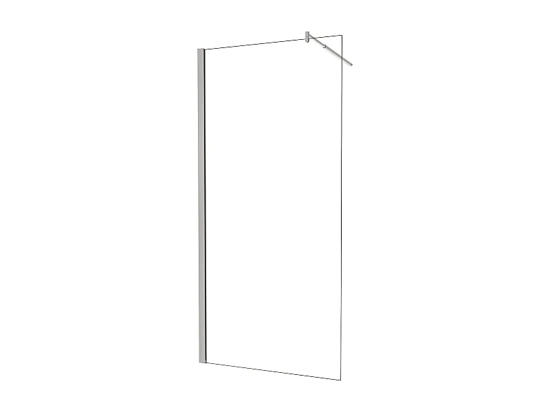 Walkin Mampara Panel de ducha Vidrio Templado 6mm con Tratamiento Antical Perfil Cromado con una Barra ajustable 70-120cm (74.8-76.8)x195cm-AICA