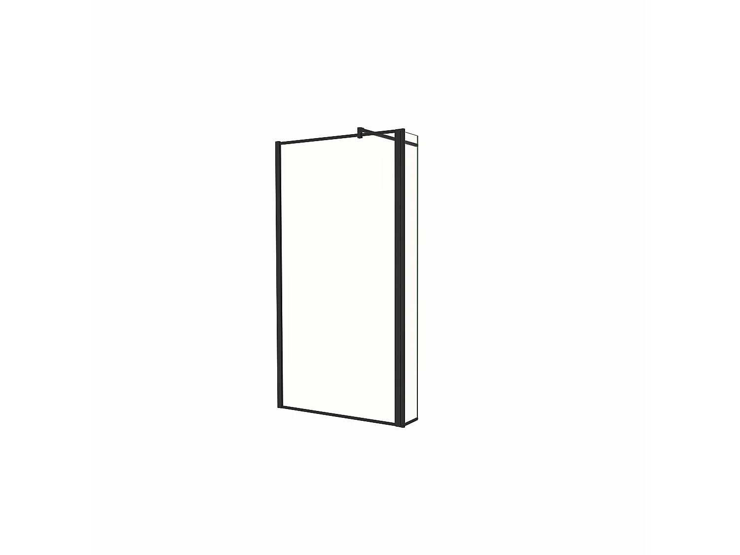Painel de duche Movível Borda serigráfica preta 2folhas Vidro 8mm Anticalcário com Barra Preta 140cm Tamanho[(143.9-145.9)+30]x200cm-AICA