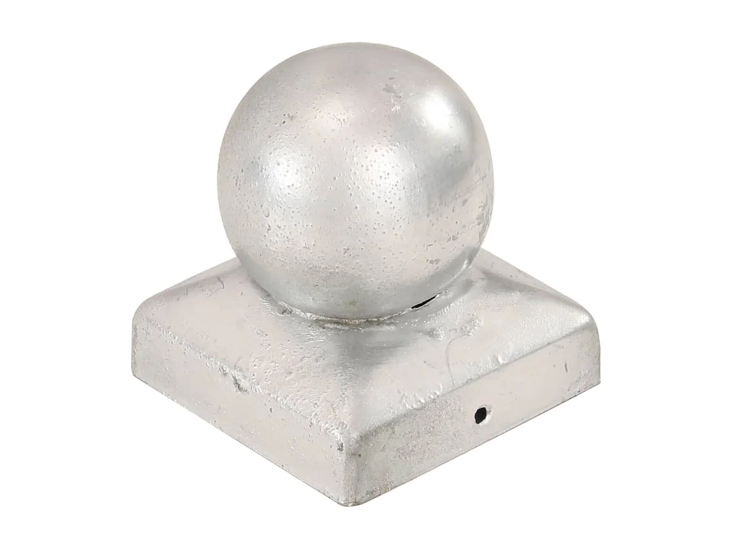 Tappi per pali 6 pz Globo finale Metallo zincato 71x71 mm