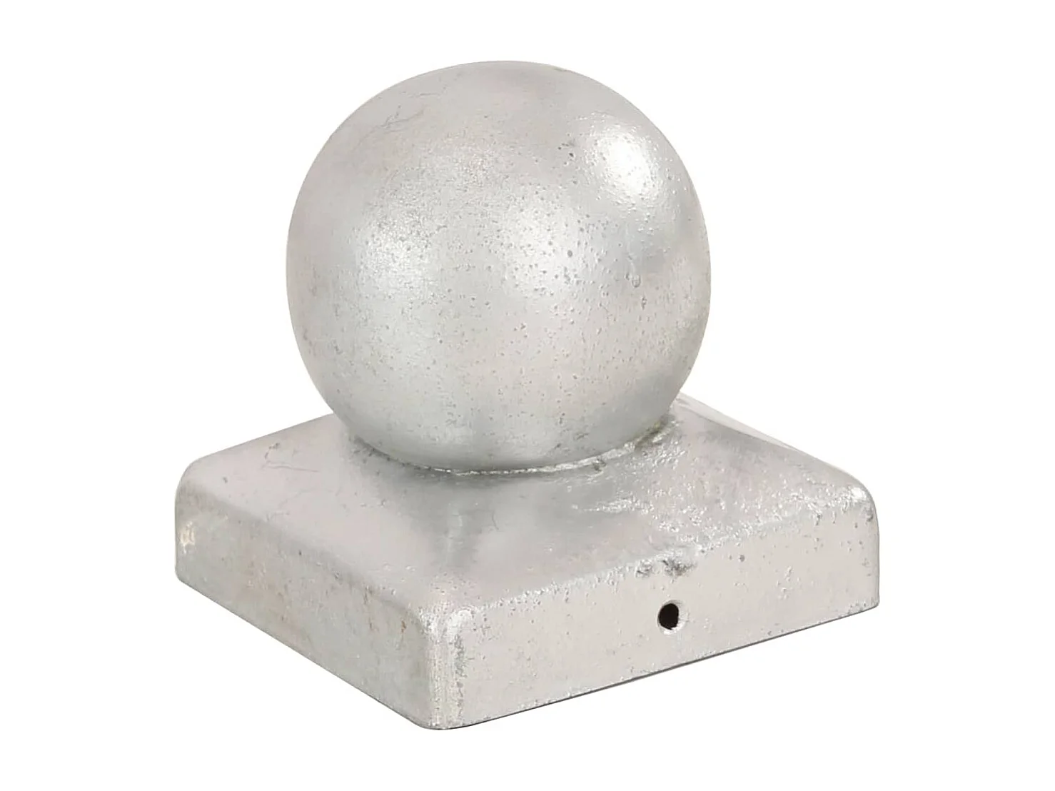 Tappi per pali 6 pz Globo finale Metallo zincato 71x71 mm