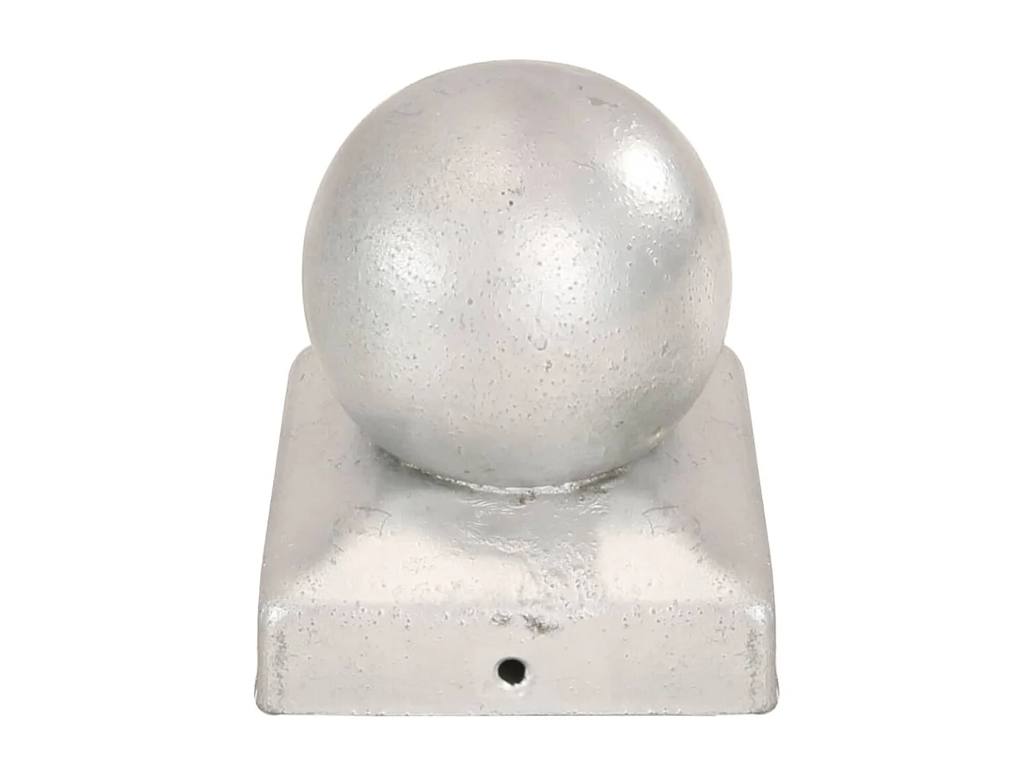 Tappi per pali 6 pz Globo finale Metallo zincato 71x71 mm