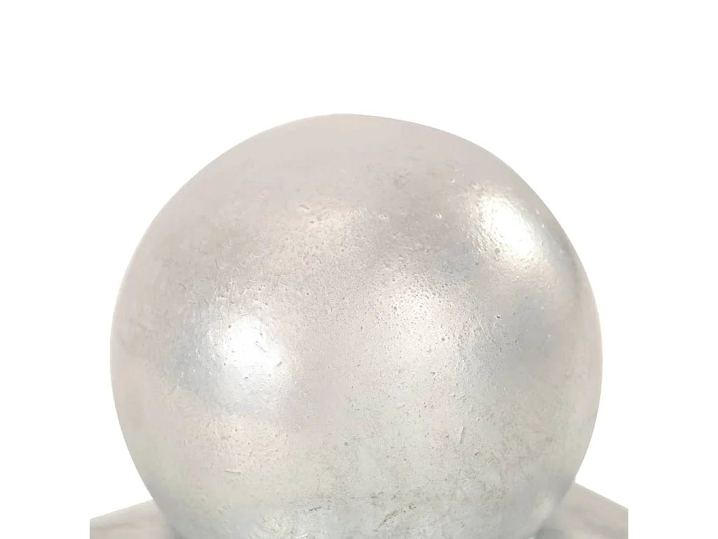 Tappi per pali 6 pz Globo finale Metallo zincato 71x71 mm