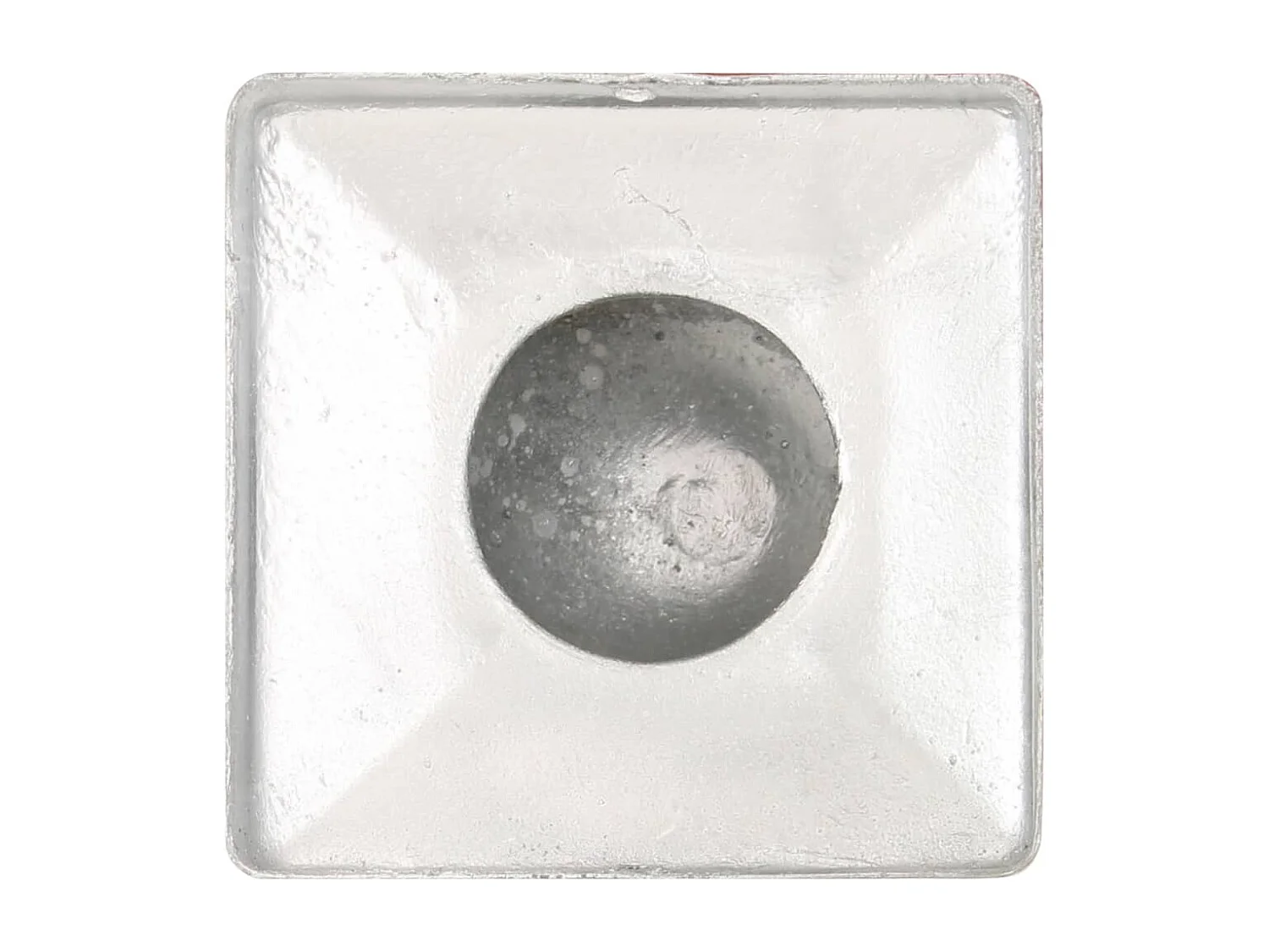 Tappi per pali 6 pz Globo finale Metallo zincato 71x71 mm