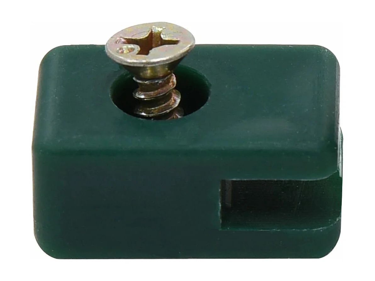Ensemble de 100 supports de fil de clôture avec vis Vert