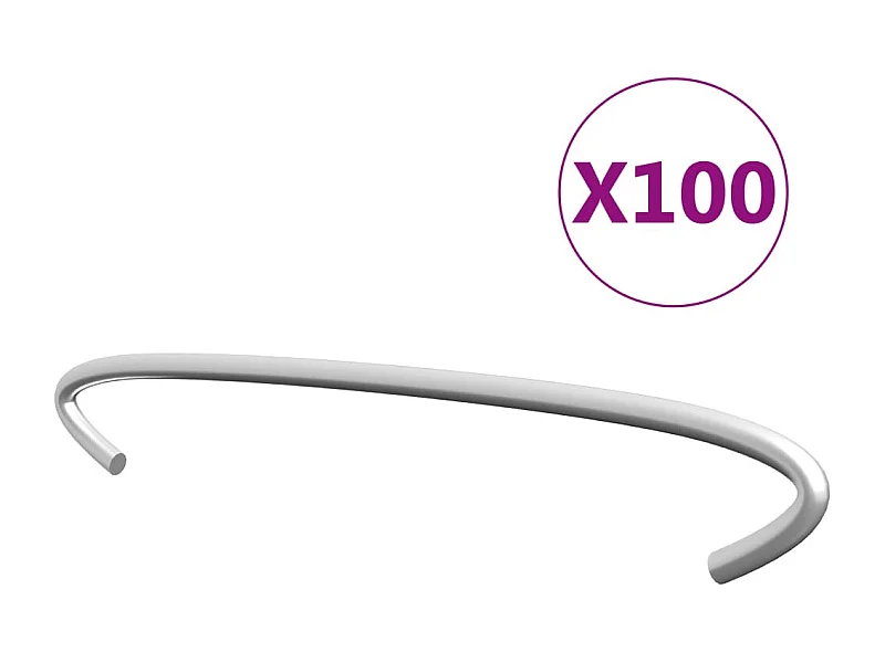 Crochets de gabion 100 pcs Acier galvanisé 15 cm