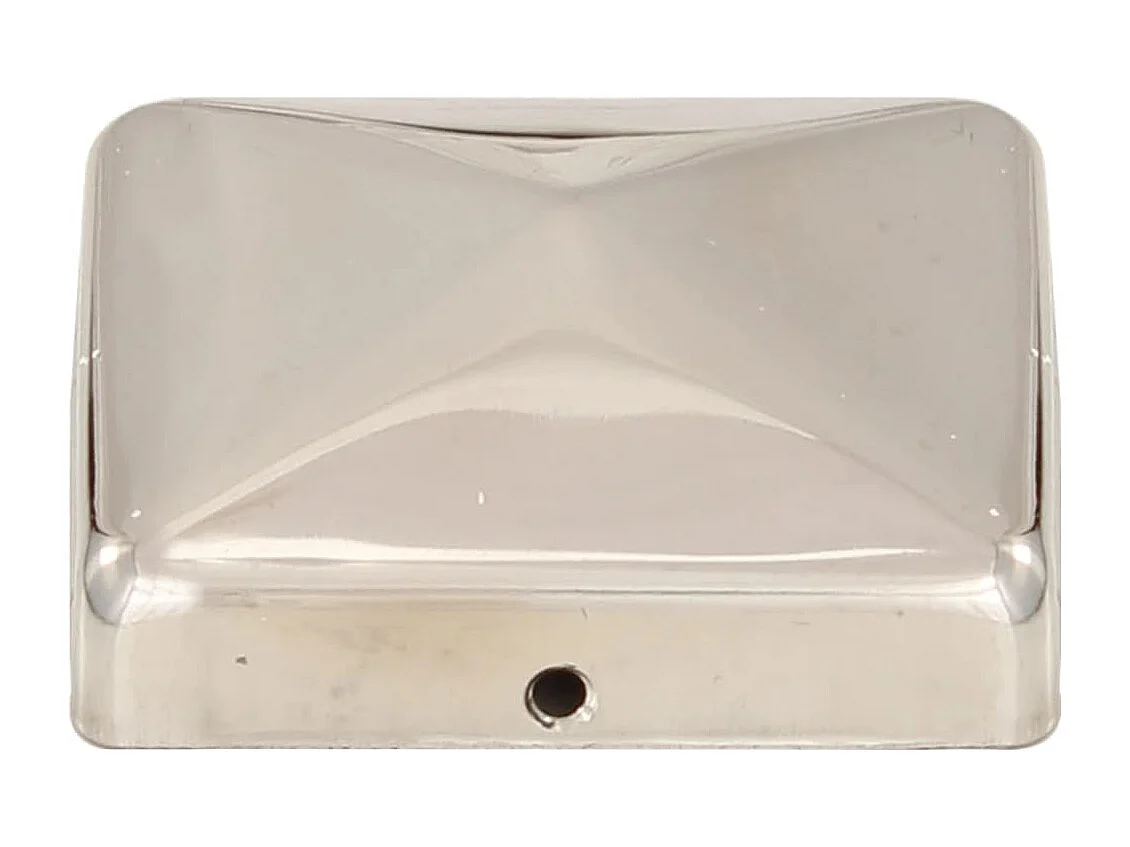Tappi per pali per recinzione piramidali 6 pz. Acciaio inox 71x71 mm