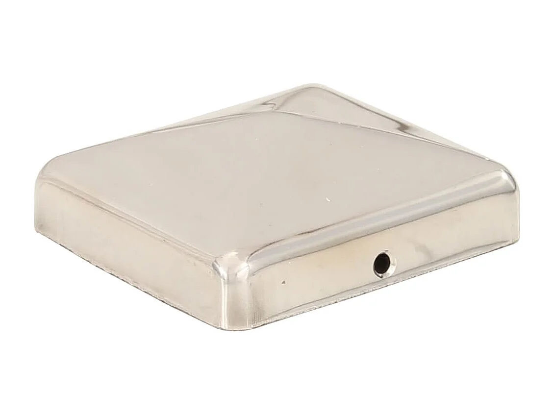 Tappi per pali per recinzione piramidali 6 pz. Acciaio inox 71x71 mm