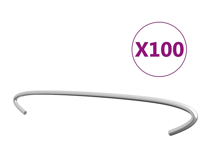 Ganci per Gabbioni 100 pz. Acciaio Zincato 50 cm