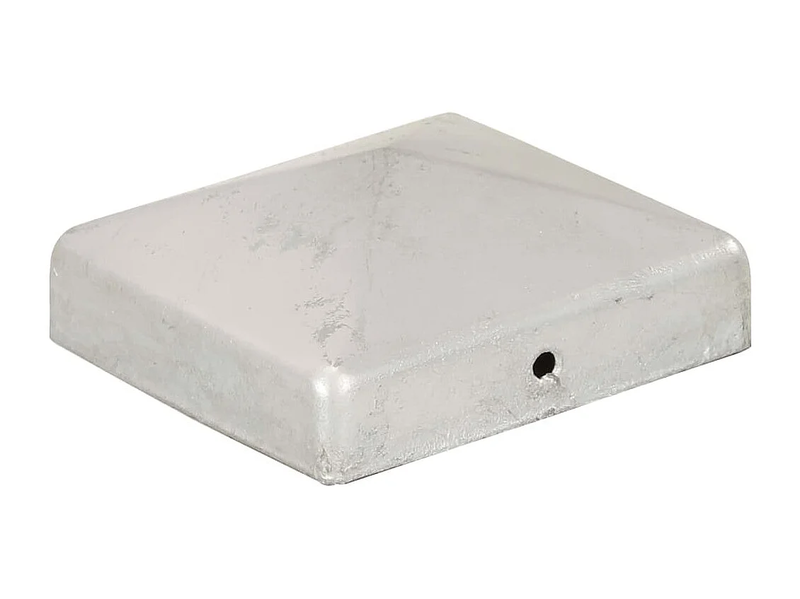 Tampas para postes de cerca 6 unidades Metal galvanizado 81x81 mm