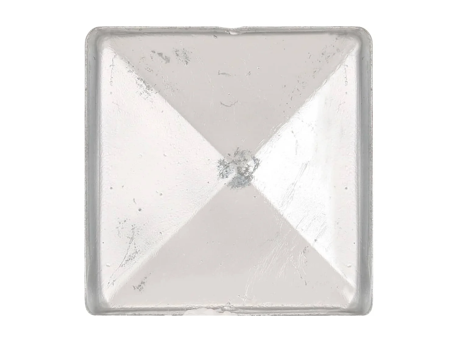 Tampas para postes de cerca 6 unidades Metal galvanizado 81x81 mm