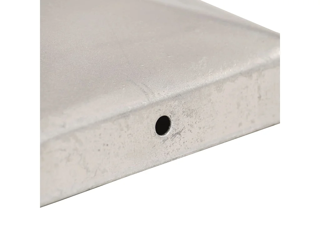 Tampas para postes de cerca 6 unidades Metal galvanizado 81x81 mm