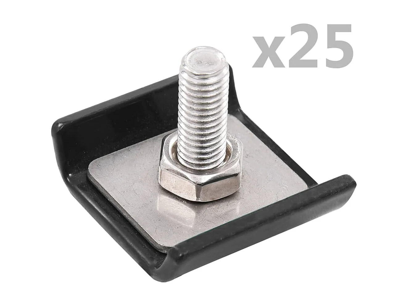 Ensemble de 25 connecteurs de tapis de grille Anthracite