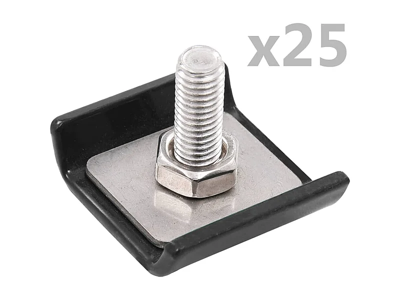 Ensemble de 25 connecteurs de tapis de grille Anthracite