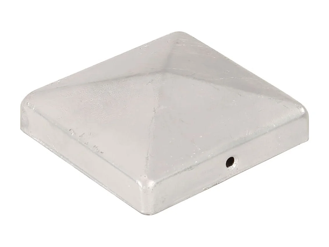 Tapas para postes de valla 6 piezas Metal galvanizado 101x101 mm