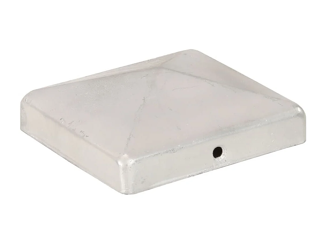Tapas para postes de valla 6 piezas Metal galvanizado 101x101 mm