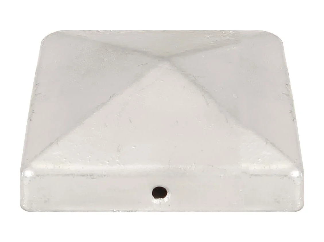 Tapas para postes de valla 6 piezas Metal galvanizado 101x101 mm