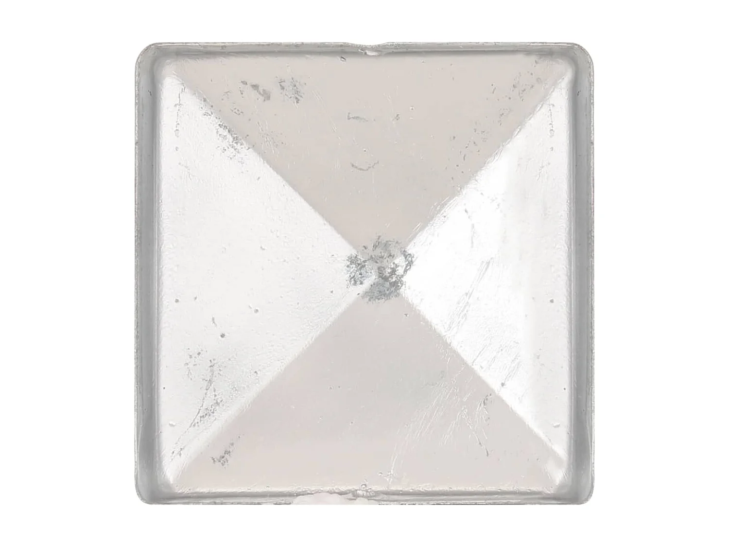 Tapas para postes de valla 6 piezas Metal galvanizado 101x101 mm