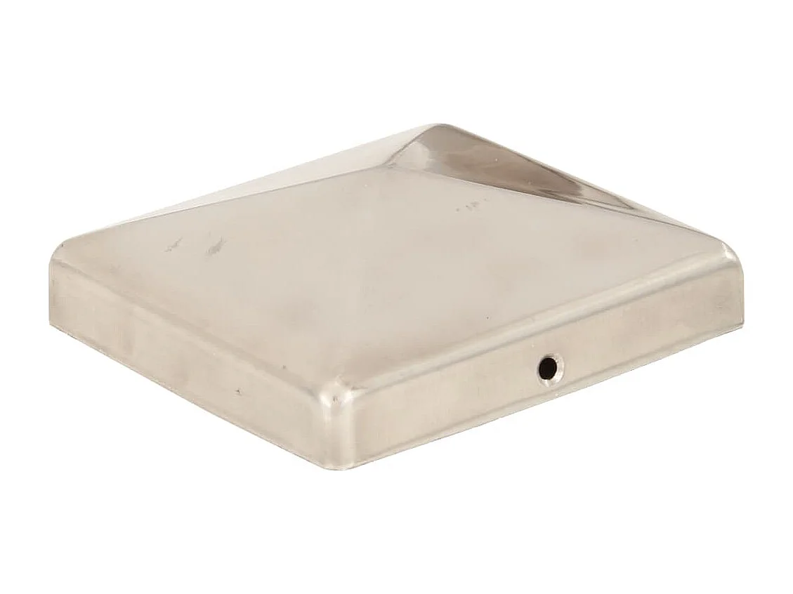Tappi per pali per recinzione piramidali 6 pz. Acciaio inox 101x101 mm