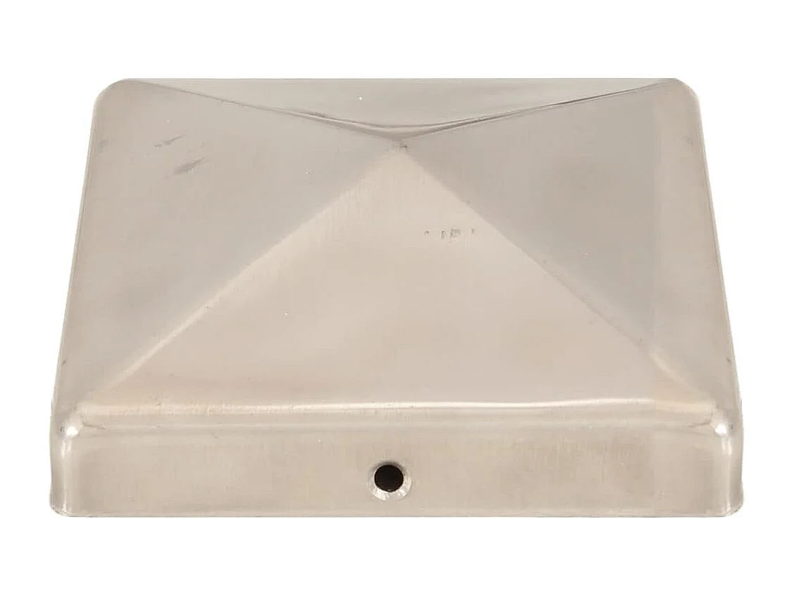 Tappi per pali per recinzione piramidali 6 pz. Acciaio inox 101x101 mm