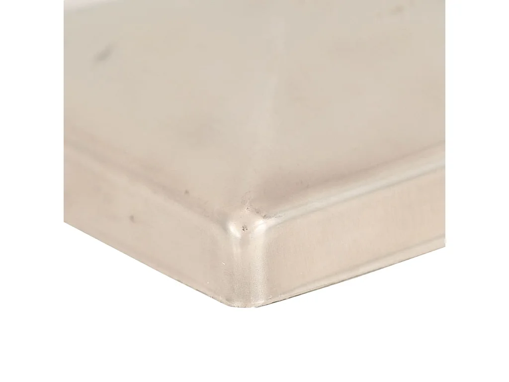 Tappi per pali per recinzione piramidali 6 pz. Acciaio inox 101x101 mm