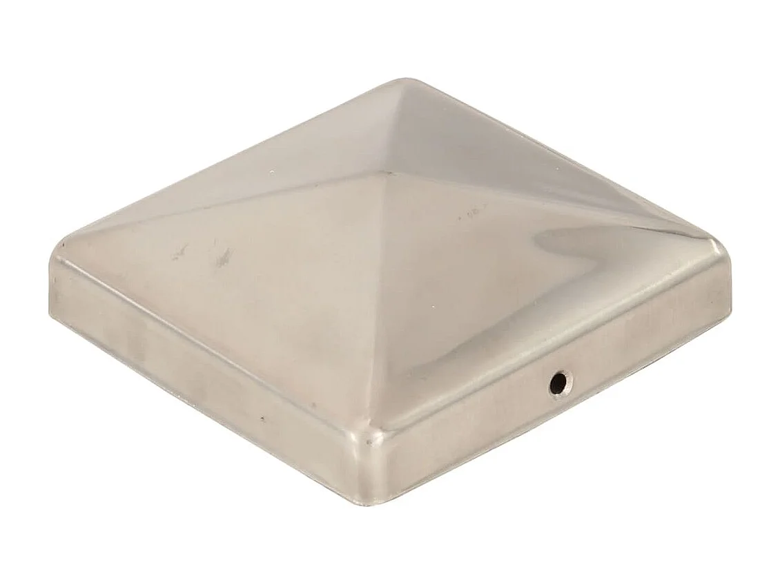 Tappi per pali per recinzione piramidali 6 pz. Acciaio inox 101x101 mm