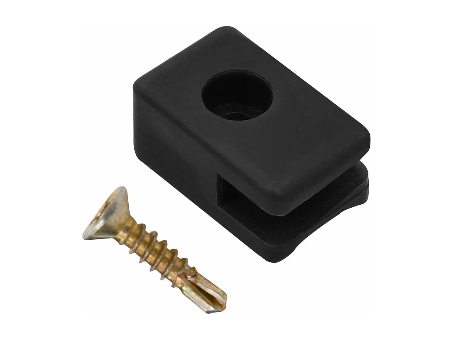 Ensemble de 100 supports de fil de clôture avec vis Anthracite