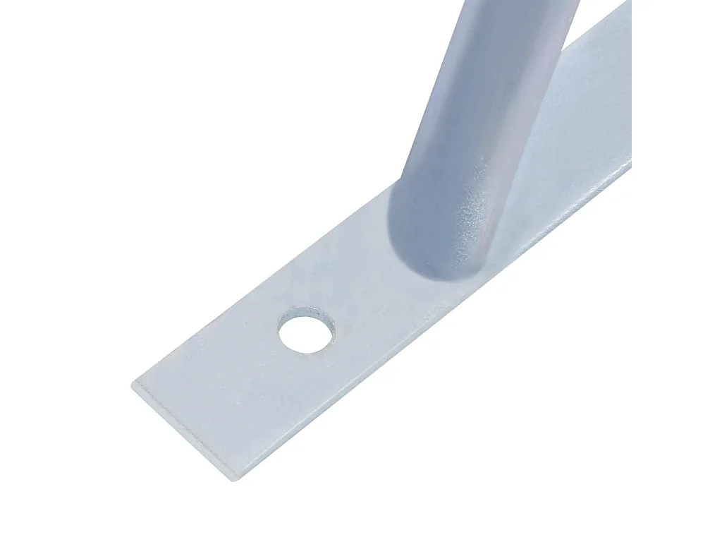 Soportes para postes de valla 2 piezas Acero galvanizado