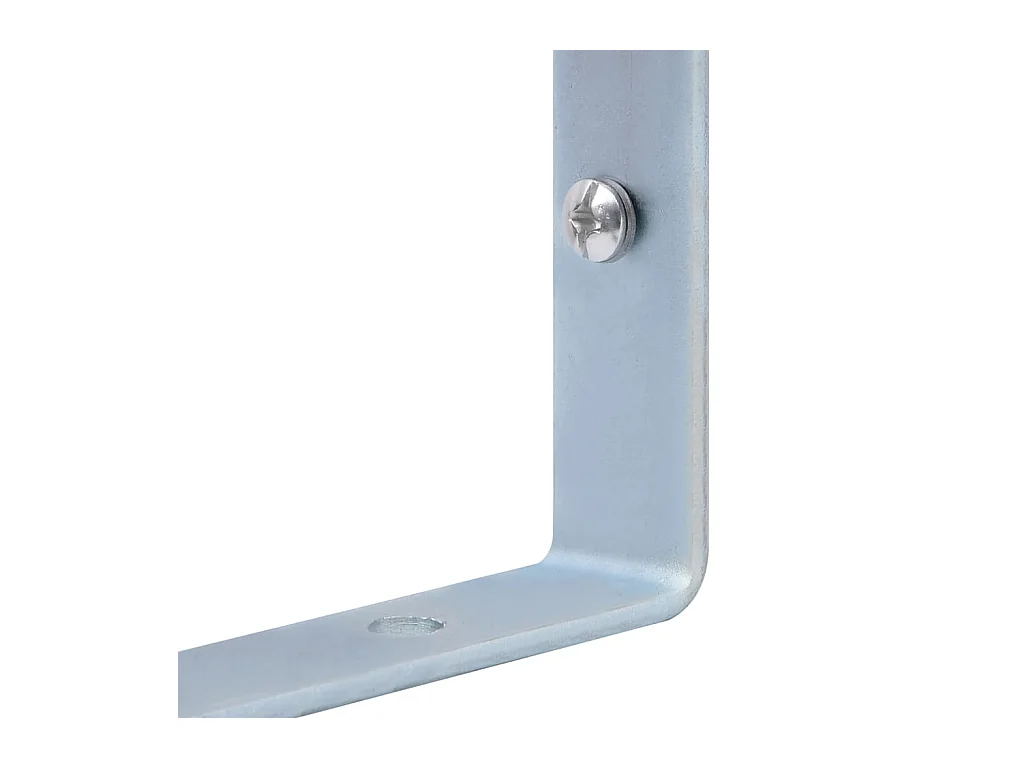 Soportes para postes de valla 2 piezas Acero galvanizado