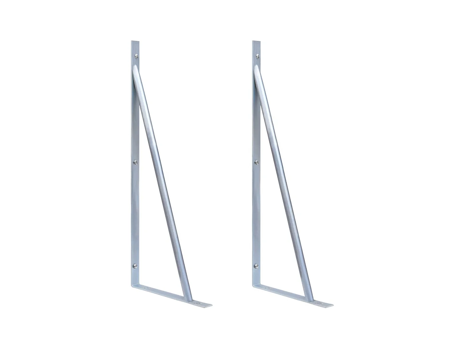 Supports pour poteau de clôture 2 pcs Acier galvanisé
