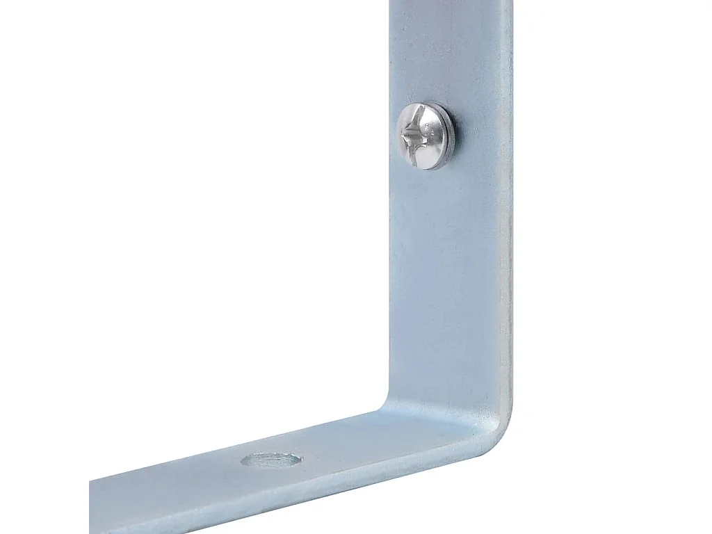 Supports pour poteau de clôture 2 pcs Acier galvanisé