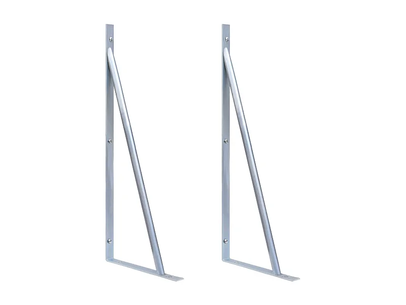 Supports pour poteau de clôture 2 pcs Acier galvanisé