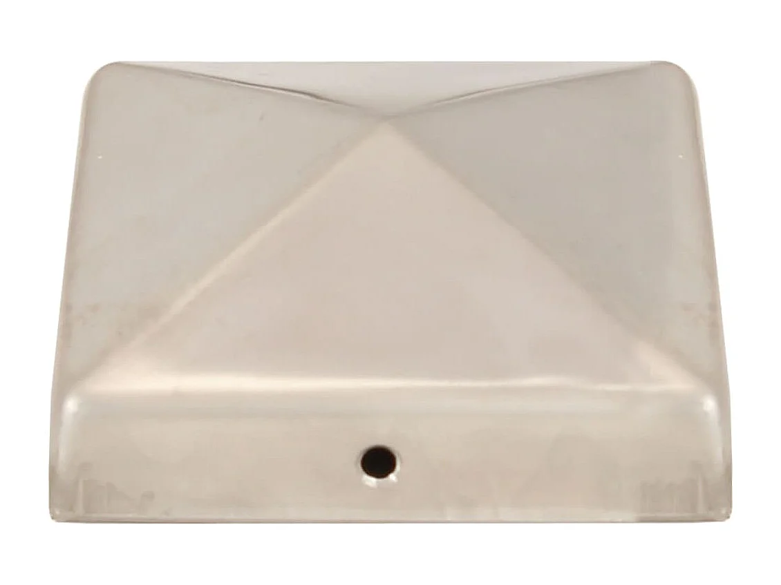 Tappi per recinzione piramidale 6 pz. Acciaio inox 81x81 mm