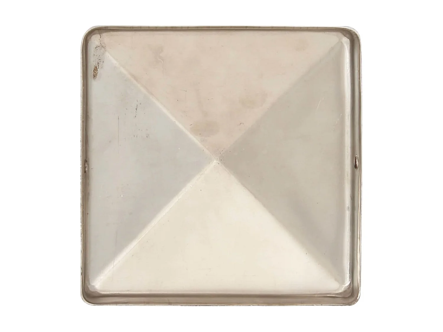 Bouchons de poteau de clôture pyramidaux 6 pcs Inox 81x81 mm