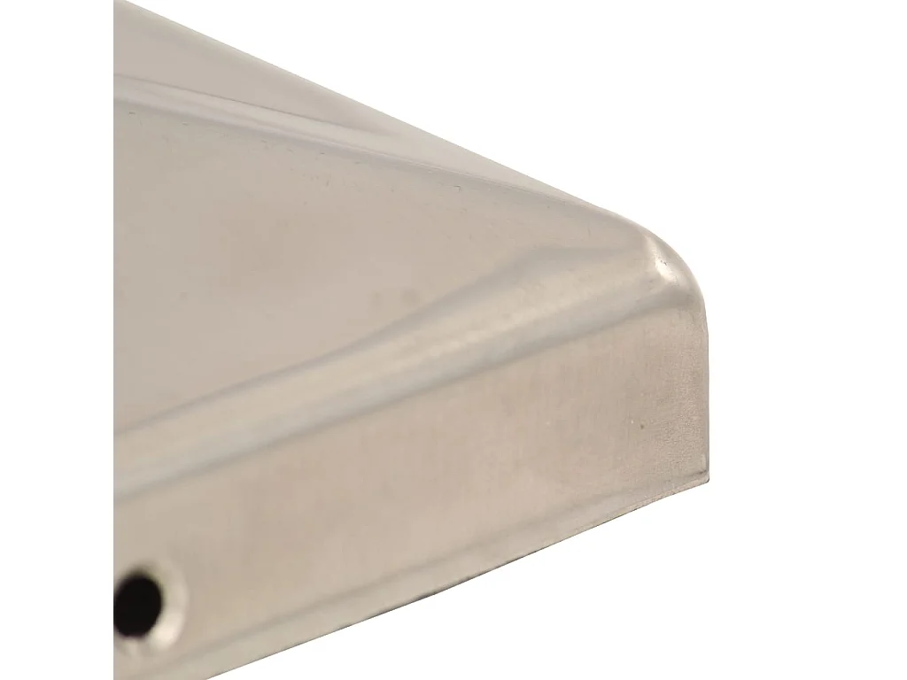 Bouchons de poteau de clôture pyramidaux 6 pcs Inox 81x81 mm