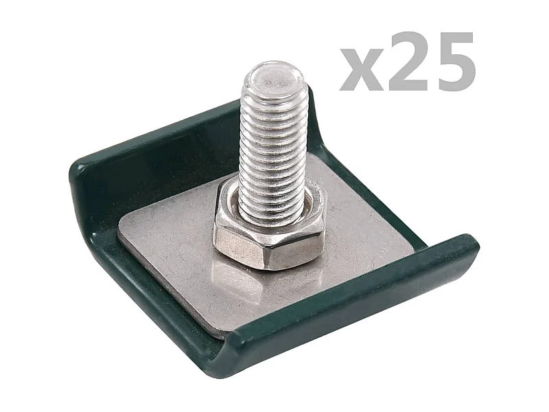 Set di 25 connettori per tappetino a griglia verde