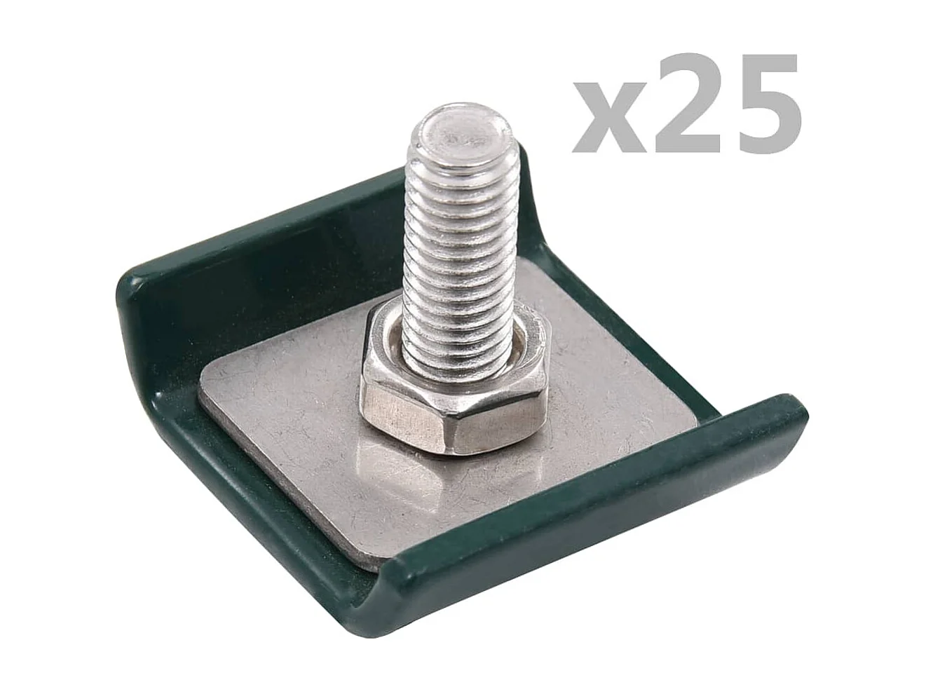 Set di 25 connettori per tappetino a griglia verde