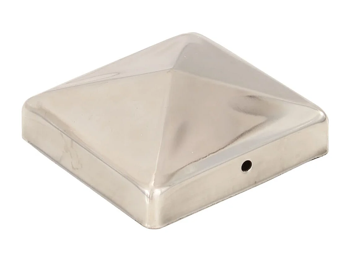 Tappi per recinzione piramidale 6 pz. Acciaio inox 91x91 mm