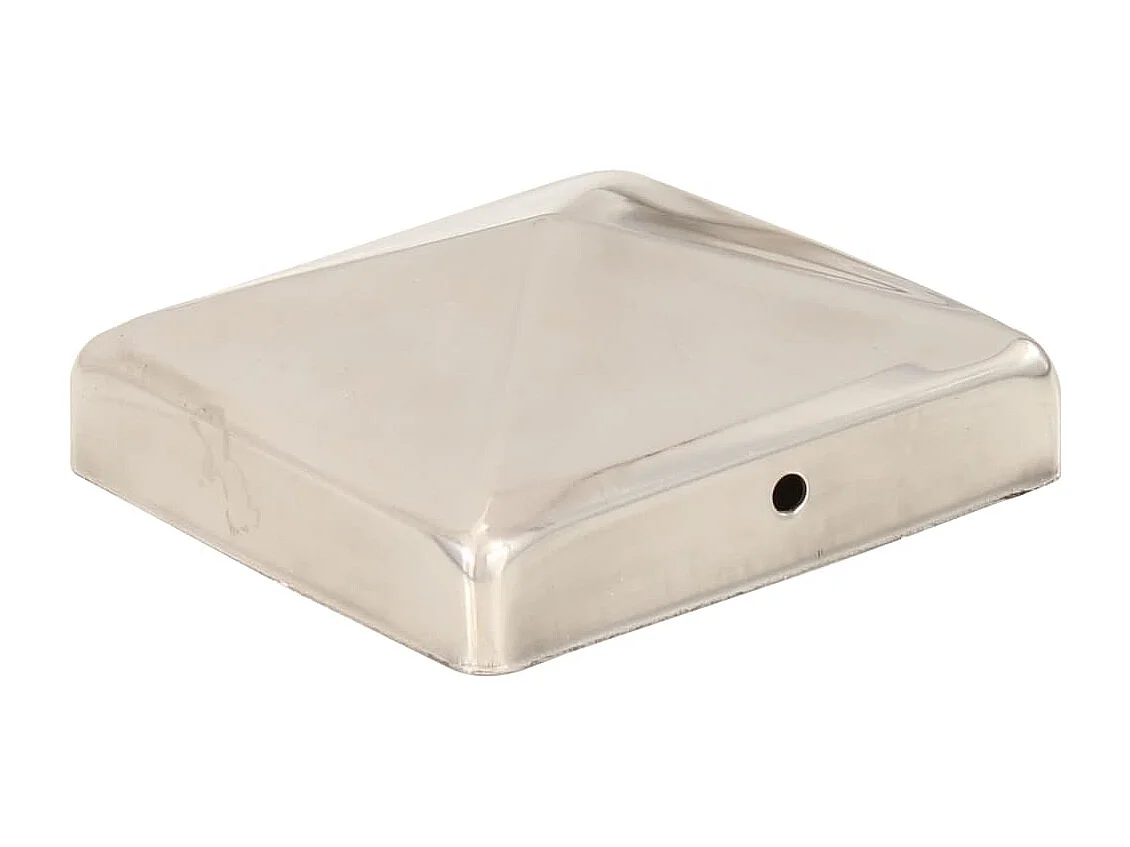 Tappi per recinzione piramidale 6 pz. Acciaio inox 91x91 mm