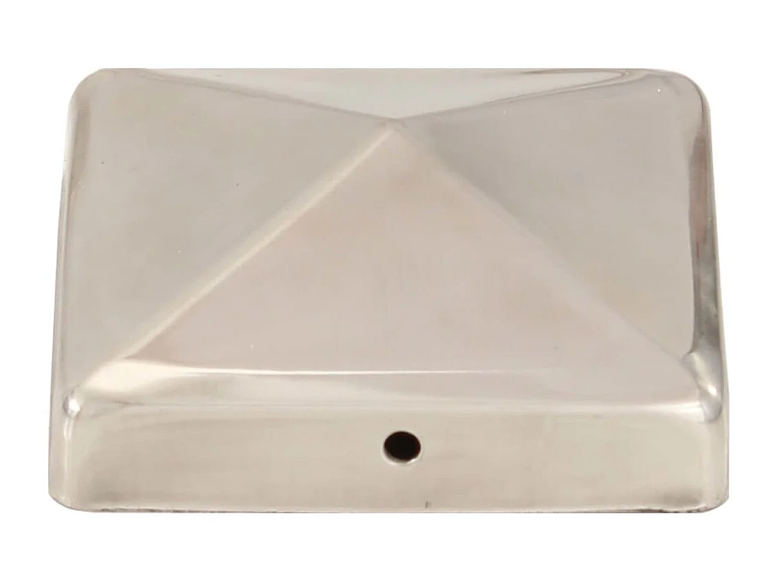 Tappi per recinzione piramidale 6 pz. Acciaio inox 91x91 mm