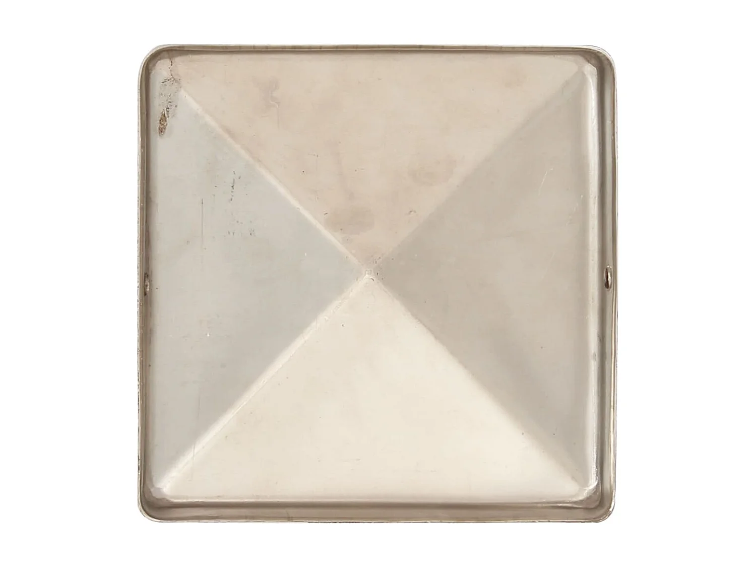 Tappi per recinzione piramidale 6 pz. Acciaio inox 91x91 mm