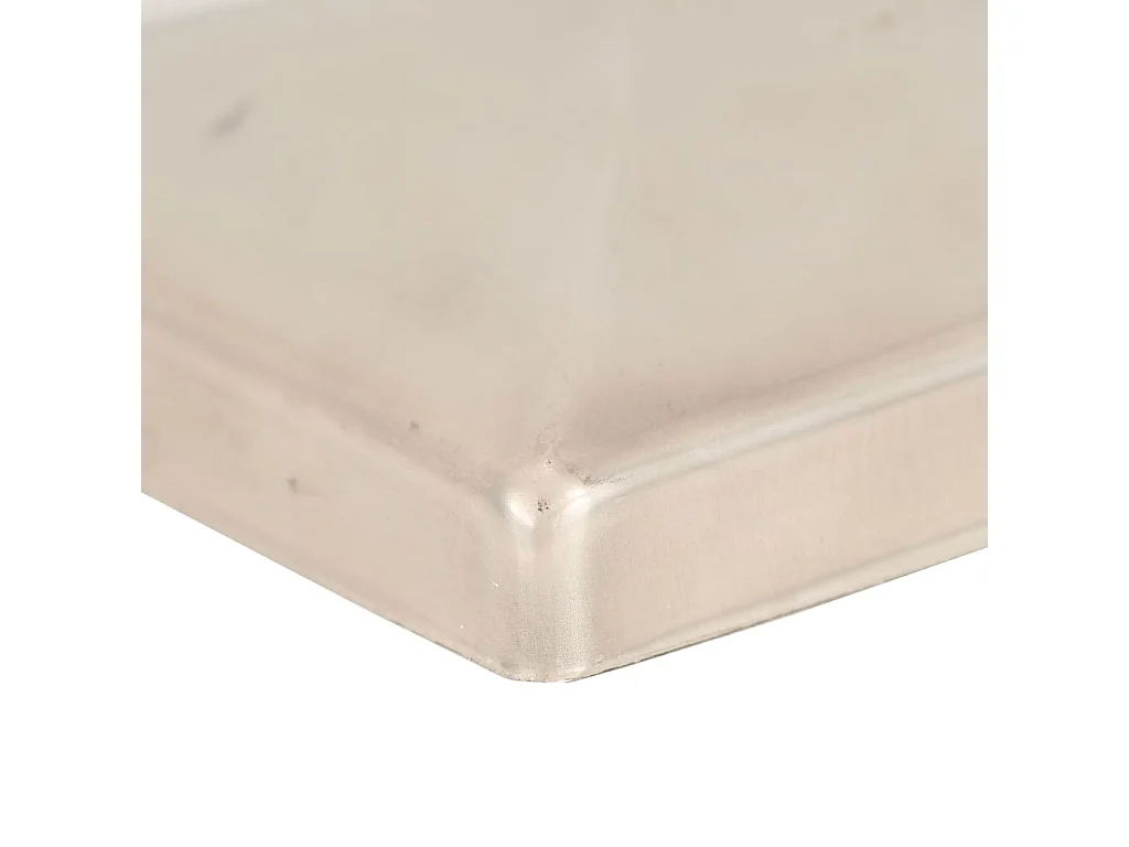 Tappi per recinzione piramidale 6 pz. Acciaio inox 91x91 mm