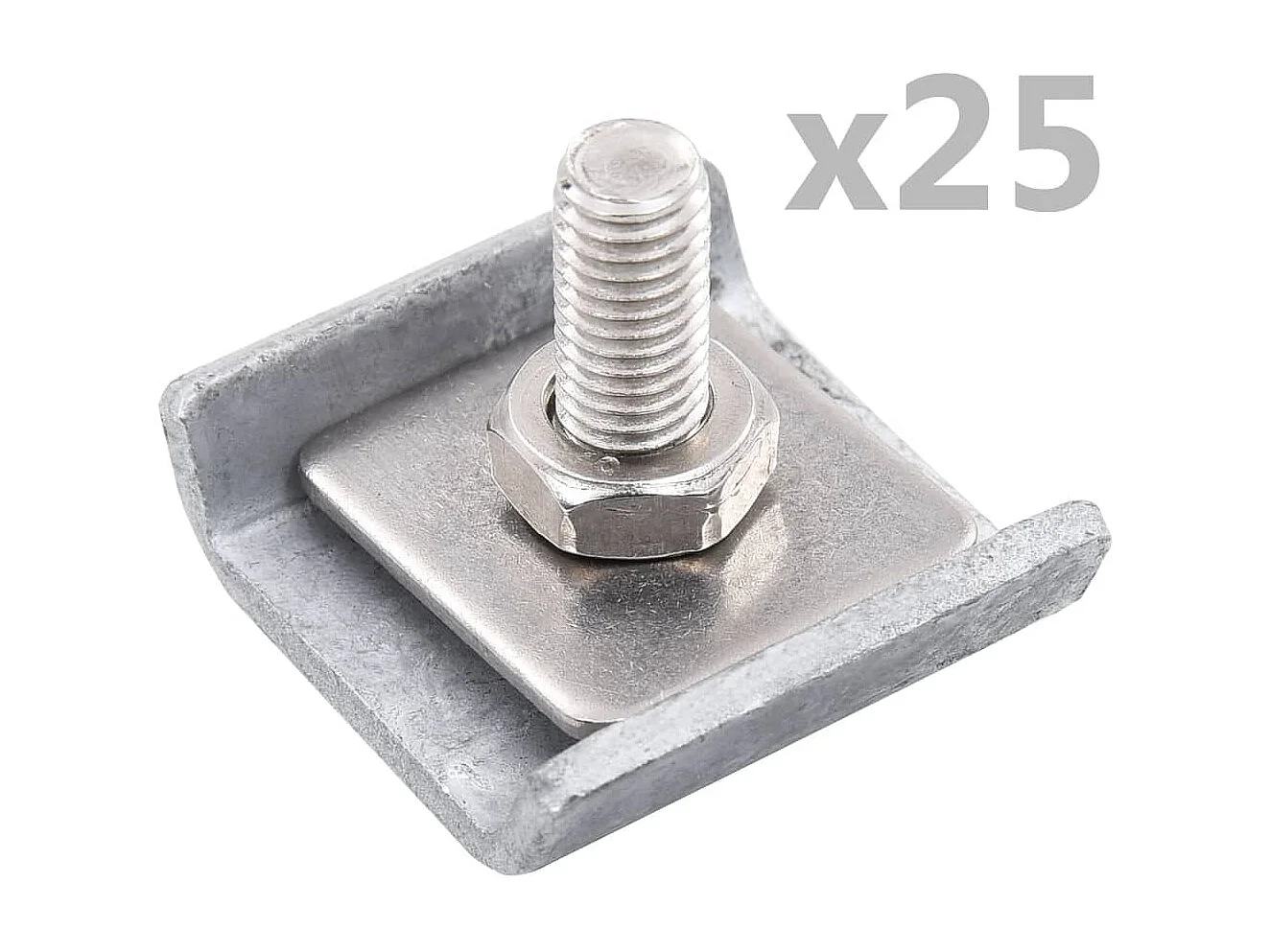 Ensemble de 25 connecteurs de tapis de grille Argenté