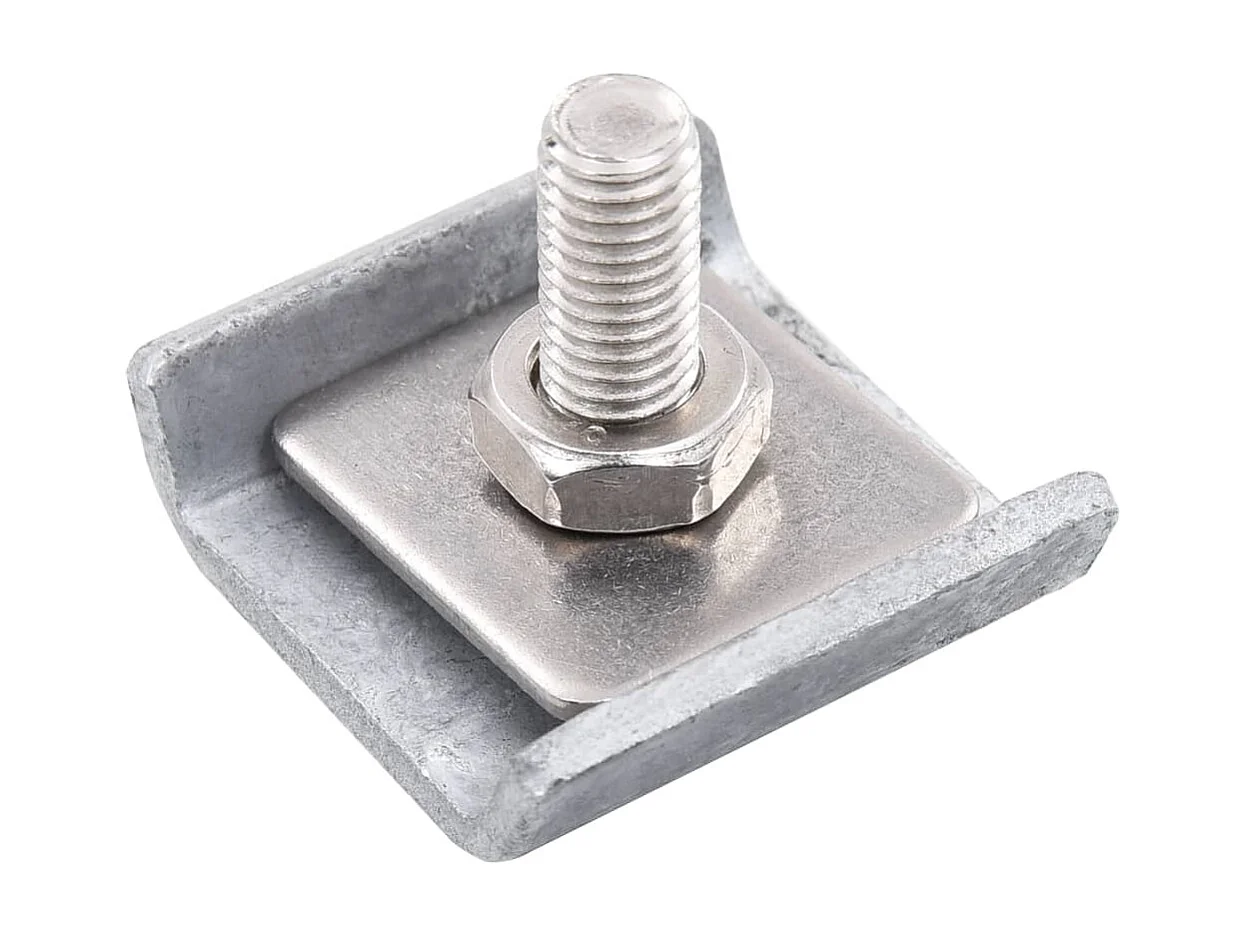 Ensemble de 25 connecteurs de tapis de grille Argenté