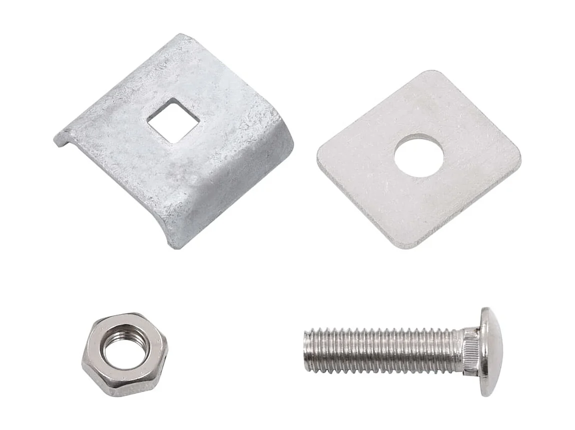 Ensemble de 25 connecteurs de tapis de grille Argenté