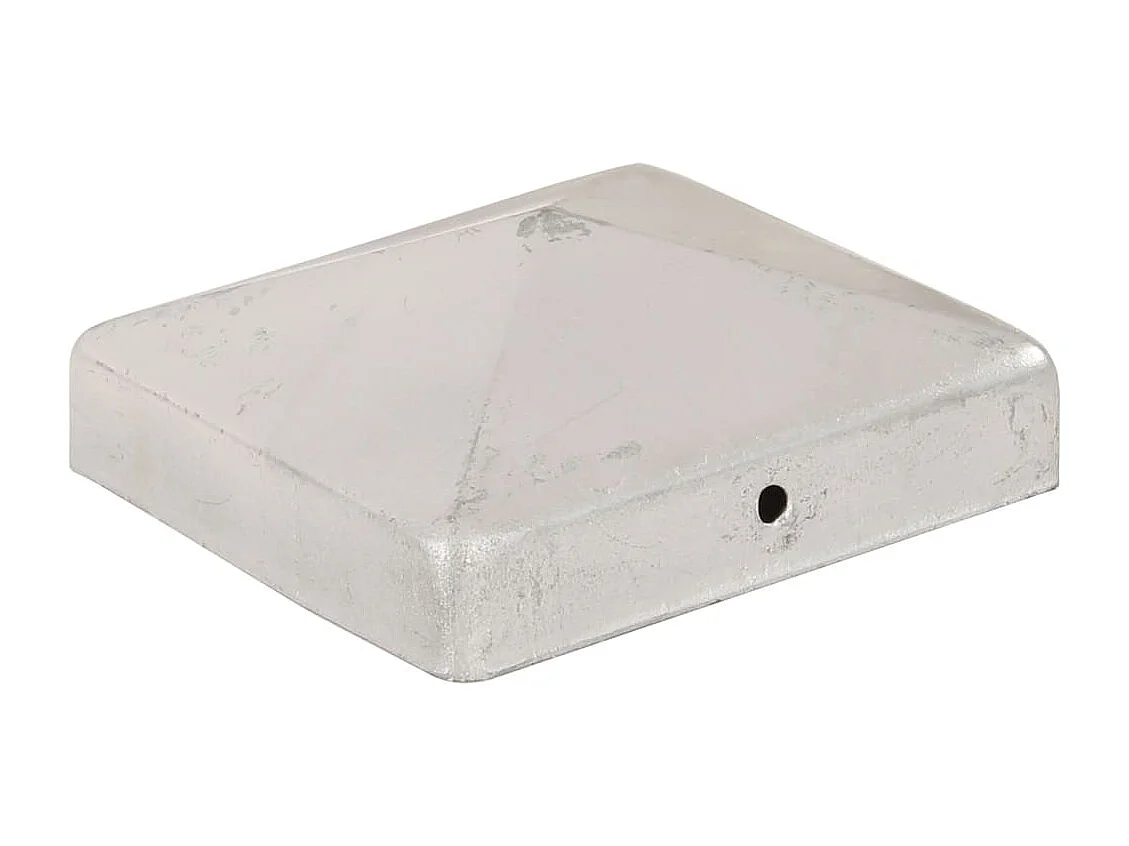 Bouchons de poteau de clôture 6 pcs Métal galvanisé 91x91 mm