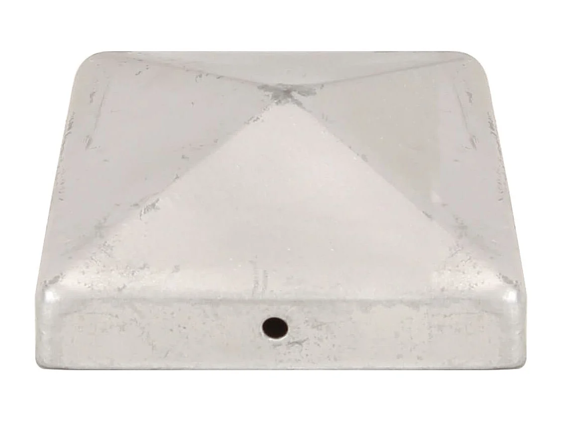 Bouchons de poteau de clôture 6 pcs Métal galvanisé 91x91 mm