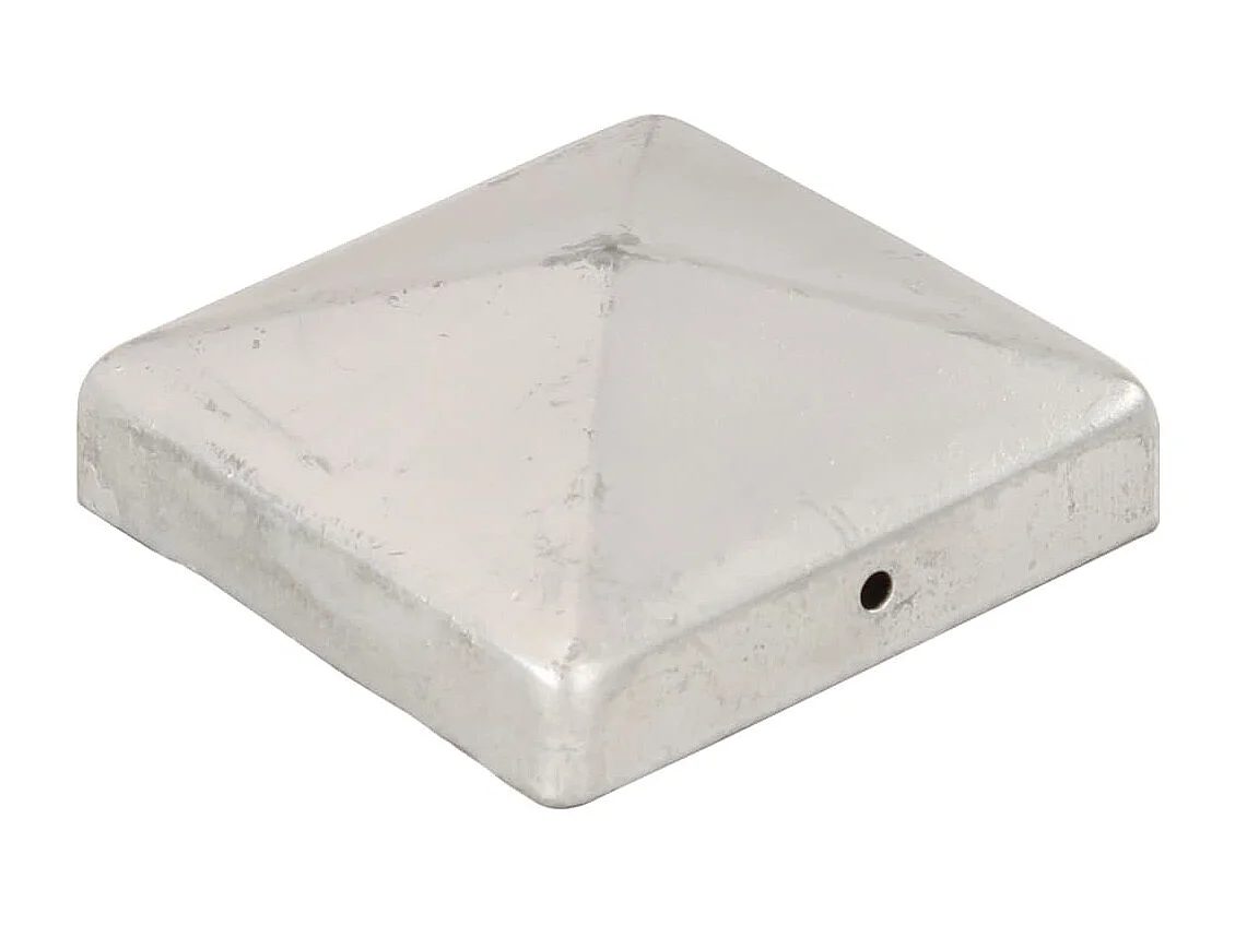 Bouchons de poteau de clôture 6 pcs Métal galvanisé 91x91 mm