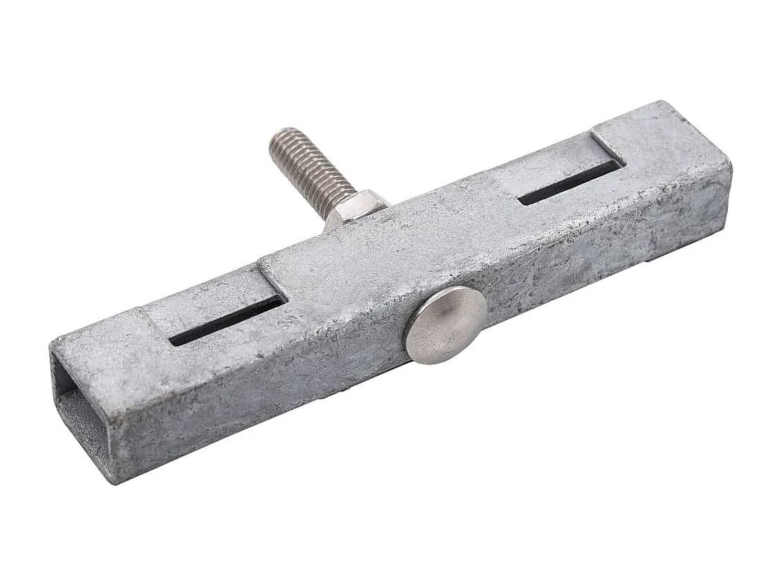 Conjunto de 10 conectores de tapete em forma de U para jardim prateado