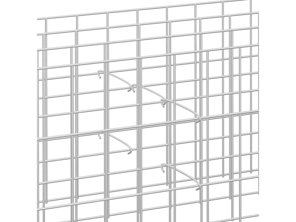 Crochets de gabion 100 pcs Acier galvanisé 20 cm